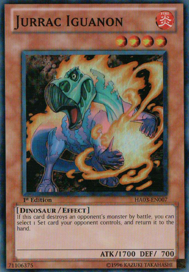 Jurrac Iguanon [HA03-EN007] Super Rare 