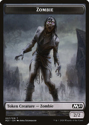 Cat (011) // Zombie Double-Sided Token [Core Set 2021 Tokens] 