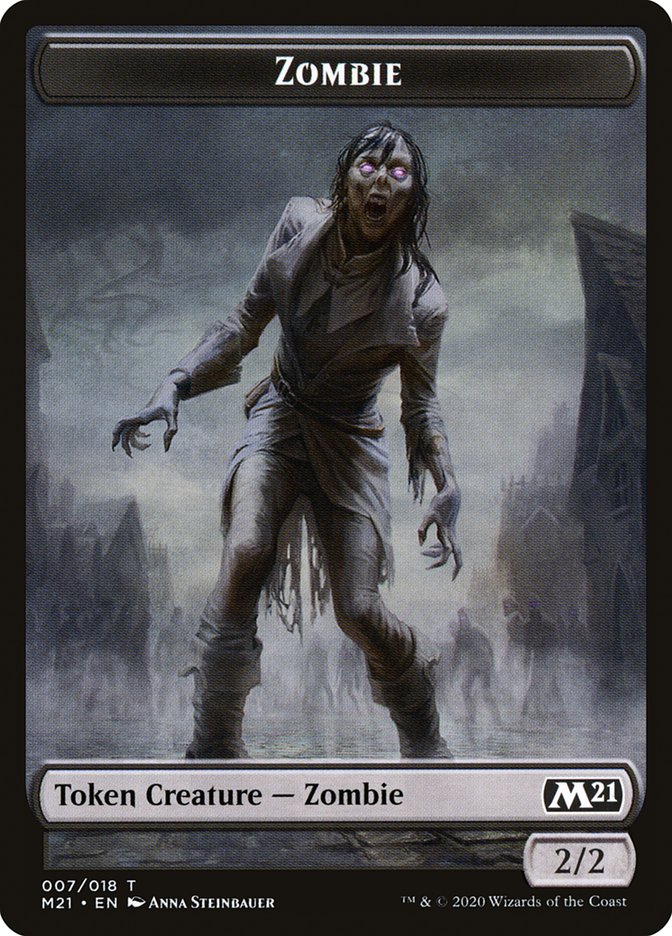 Saproling // Zombie Double-Sided Token [Core Set 2021 Tokens] 