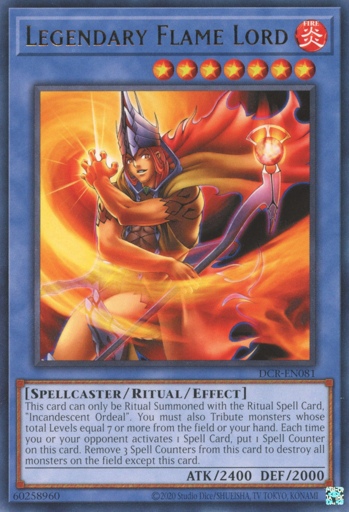 Legendary Flame Lord [DCR-EN081] Rare 