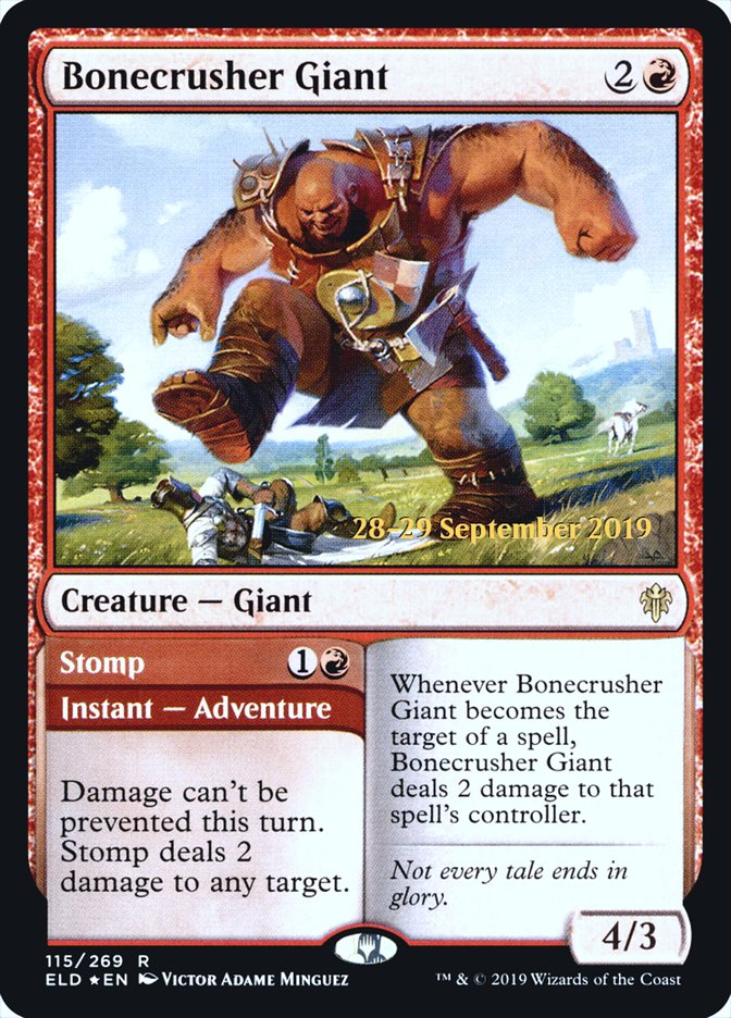 Bonecrusher Giant // Stomp [Throne of Eldraine Prerelease Promos] 