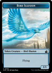 Elf Knight // Bird Illusion Double-Sided Token [Ravnica Remastered Tokens] 