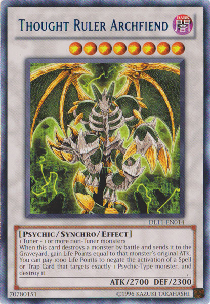 Thought Ruler Archfiend (Blue) [DL11-EN014] Rare 