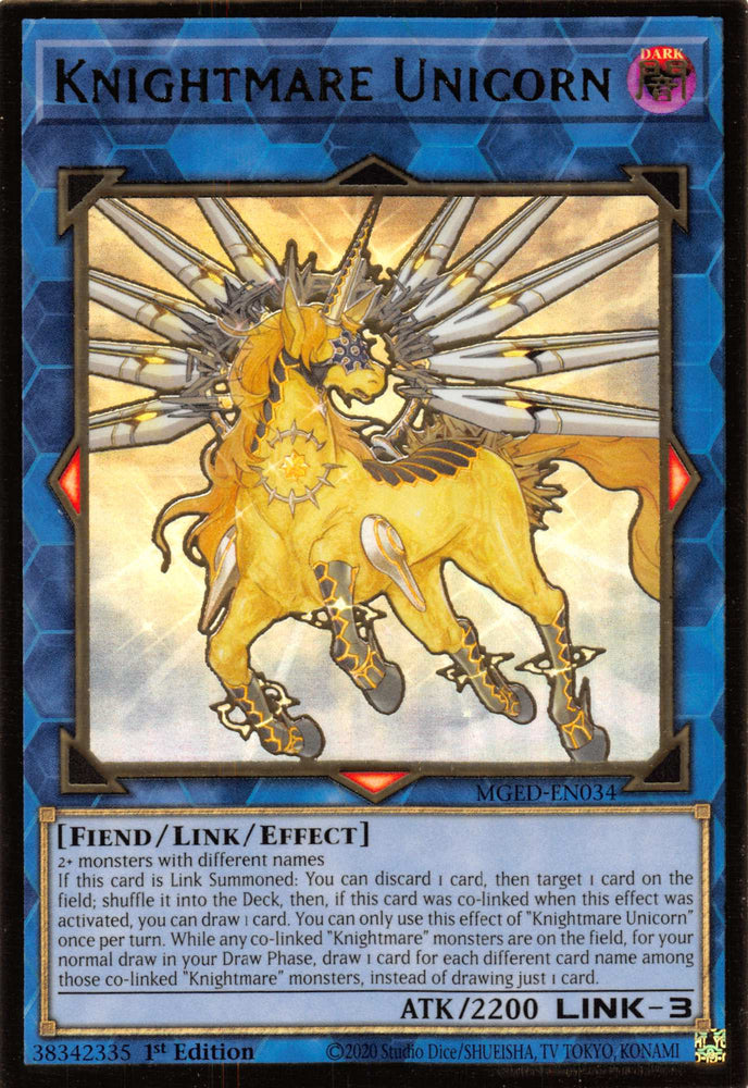 Knightmare Unicorn [MGED-EN034] Gold Rare 