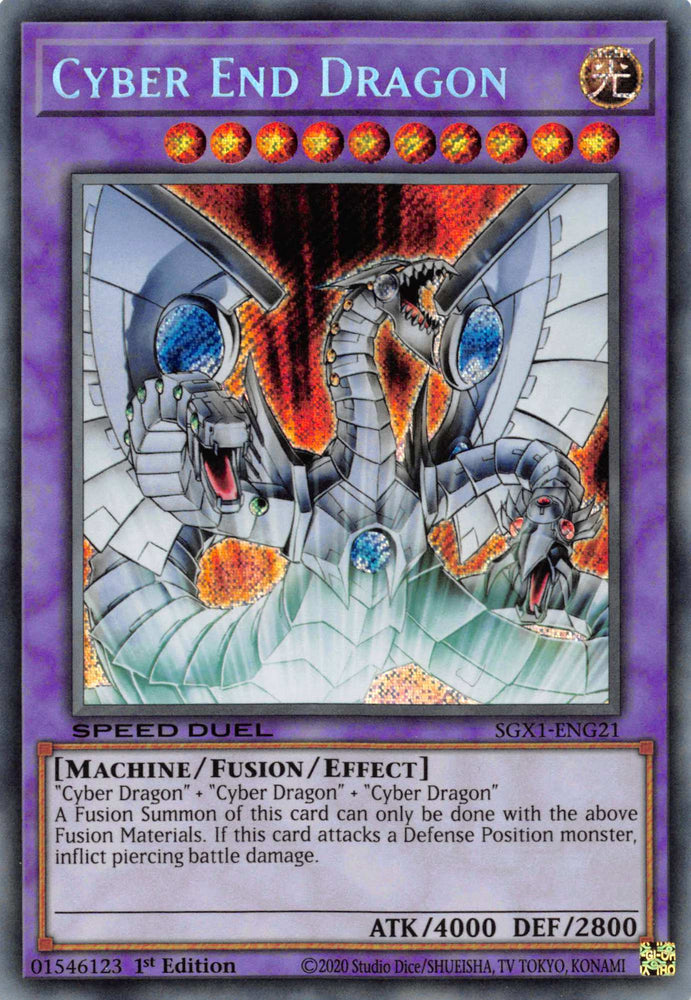 Cyber ​​End Dragon [SGX1-ENG21] Secret Rare 