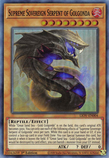 Supreme Sovereign Serpent of Golgonda [LIOV-EN004] Super Rare 