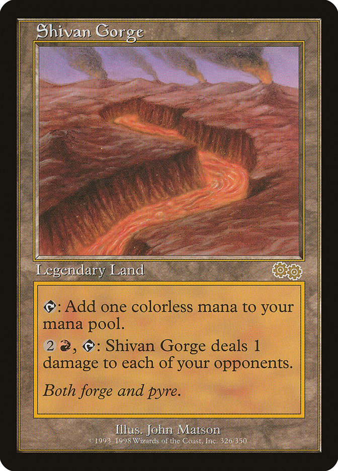 Shivan Gorge [Urza's Saga] 