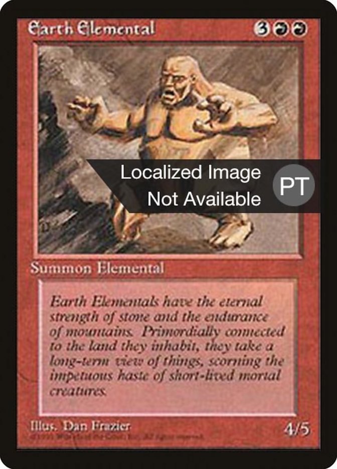 Earth Elemental [Fourth Edition (Foreign Black Border)] 