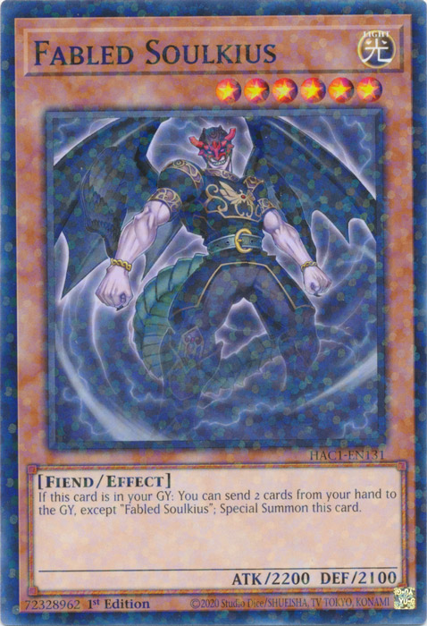 Fabled Soulkius (Duel Terminal) [HAC1-EN131] Parallel Rare 