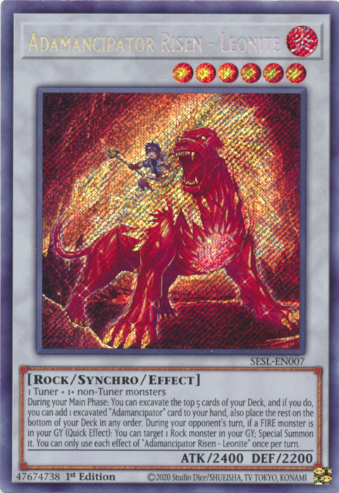 Adamancipator Risen - Leonite [SESL-EN007] Secret Rare 