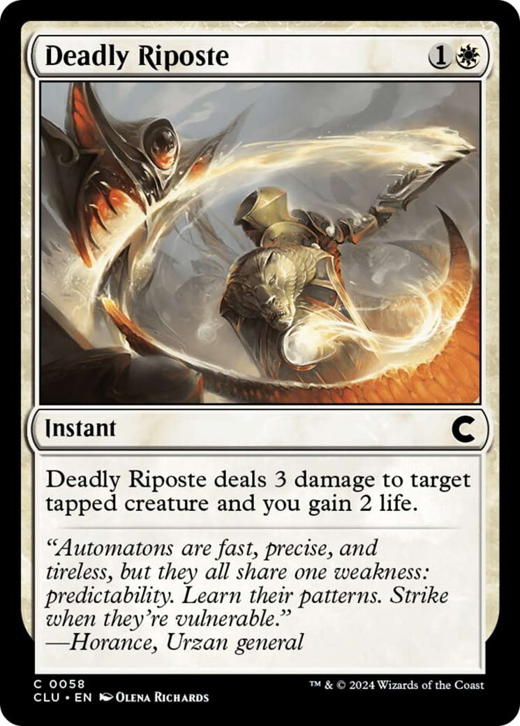 Deadly Riposte [Ravnica: Clue Edition] 