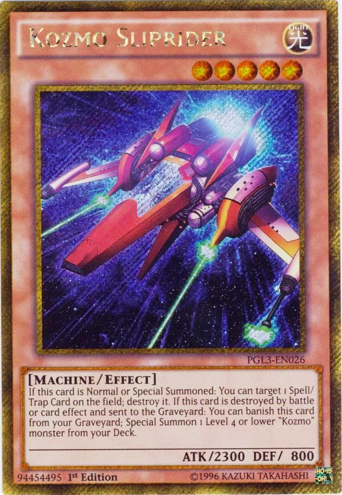 Kozmo Sliprider [PGL3-EN026] Gold Secret Rare 