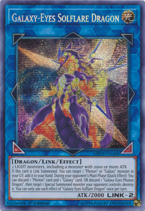 Galaxy-Eyes Solflare Dragon [MP19-EN188] Prismatic Secret Rare 