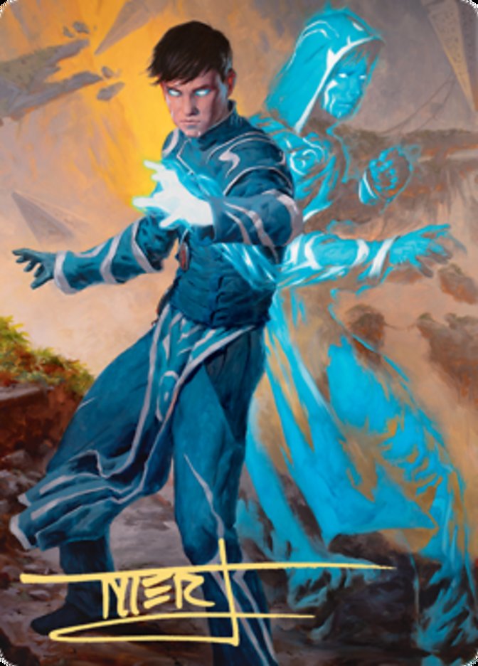 Jace, Mirror Mage 1 Art Card (Gold-Stamped Signature) [Zendikar Rising Art Series] 