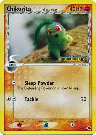 Chikorita (44/101) (Delta Species) (Stamped) [EX: Dragon Frontiers]