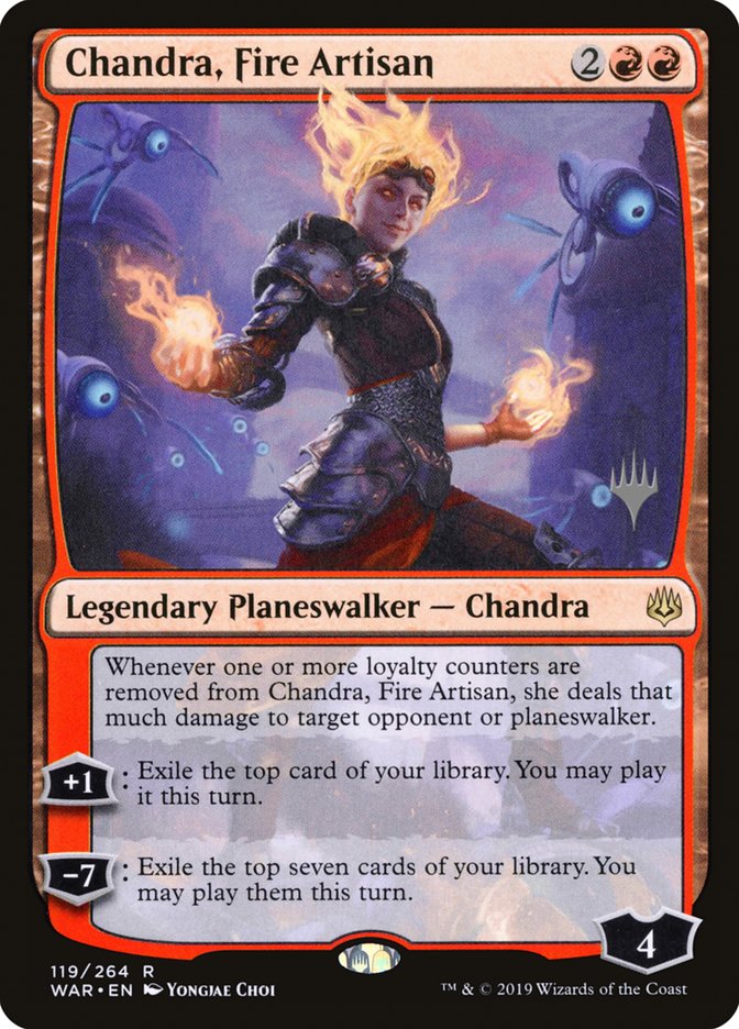 Chandra, Fire Artisan (Promo Pack) [War of the Spark Promos] 