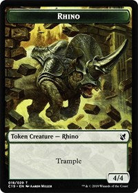 Rhino // Egg Double-Sided Token [Commander 2019 Tokens] 