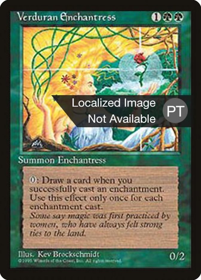 Verduran Enchantress [Fourth Edition (Foreign Black Border)] 