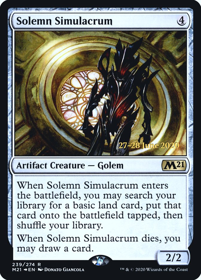 Solemn Simulacrum [Core Set 2021 Prerelease Promos]