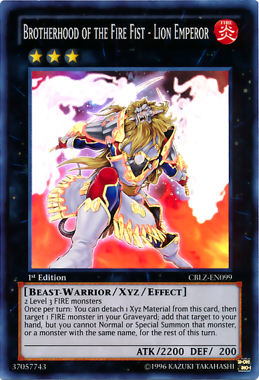 Brotherhood of the Fire Fist - Lion Emperor [CBLZ-EN099] Super Rare 