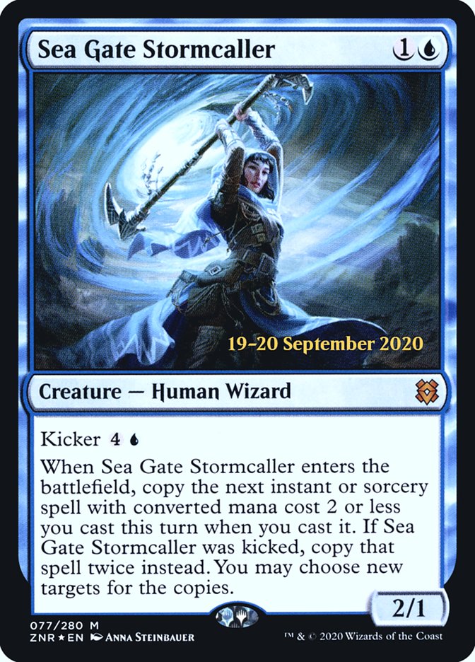 Sea Gate Stormcaller [Zendikar Rising Prerelease Promos] 