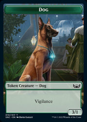 Ogre Warrior // Dog Double-Sided Token [Streets of New Capenna Tokens] 