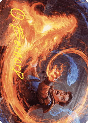 Frantic Firebolt Art Card (Gold-Stamped Signature) [Wilds of Eldraine Art Series] 