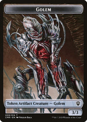 Golem // Zombie Double-Sided Token [Commander Legends Tokens] 