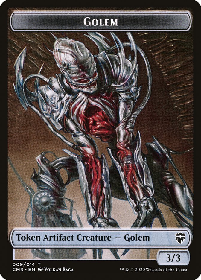 Golem // Thrull Double-Sided Token [Commander Legends Tokens] 