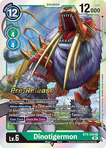 Dinotigermon [BT9-056] [X Record Pre-Release Promos] 