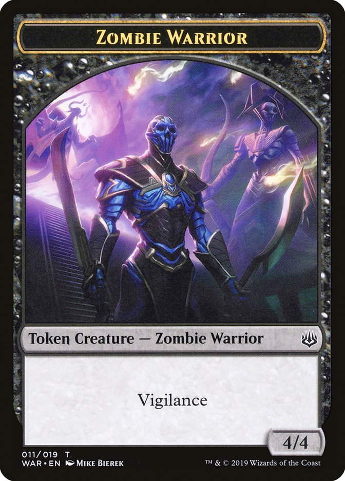 Zombie Warrior Token [War of the Spark Tokens] 