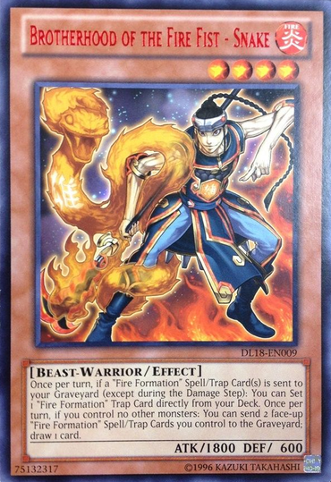 Brotherhood of the Fire Fist - Snake (Red) [DL18-EN009] Rare 