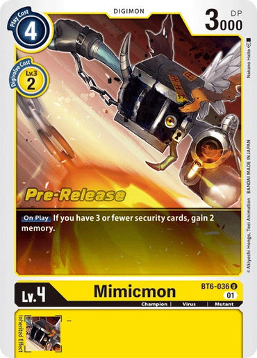Mimicmon [BT6-036] [Double Diamond Pre-Release Cards] 