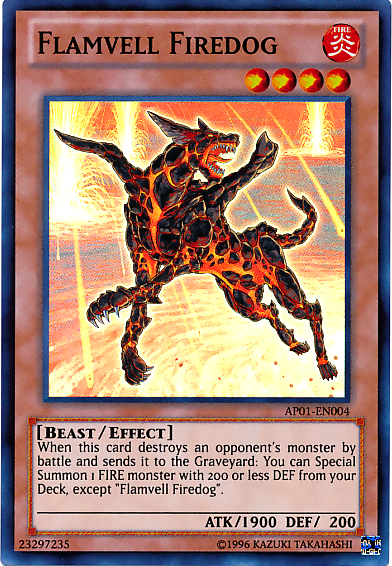 Flamvell Firedog [AP01-EN004] Super Rare 