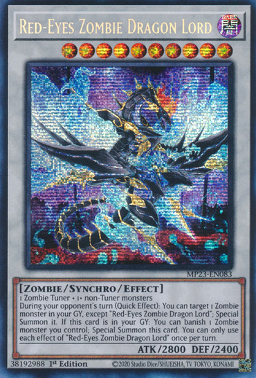 Red-Eyes Zombie Dragon Lord [MP23-EN083] Prismatic Secret Rare 