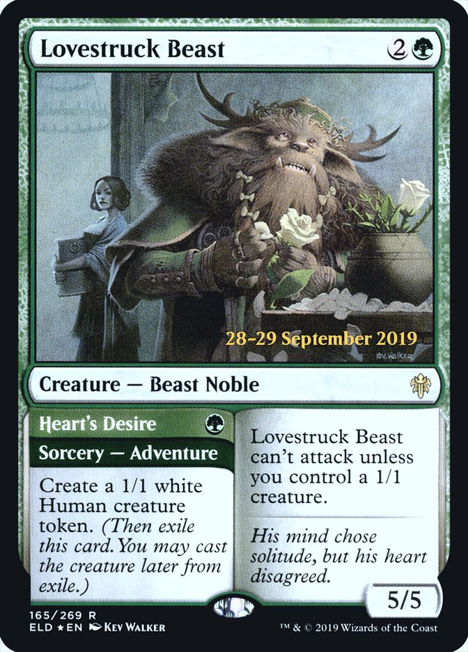 Lovestruck Beast // Heart's Desire [Throne of Eldraine Prerelease Promos]