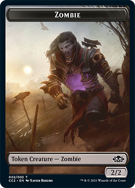 Snake // Zombie Double-Sided Token [Commander Collection: Black Tokens] 