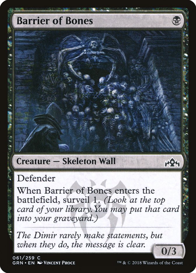 Barrier of Bones [Guilds of Ravnica] 