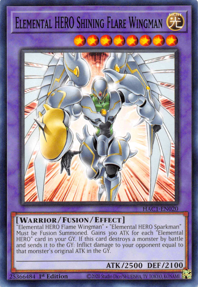 Elemental HERO Shining Flare Wingman [HAC1-EN020] Common 