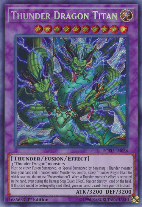 Thunder Dragon Titan [SOFU-EN036] Secret Rare 