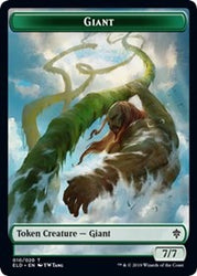 Giant // Food (17) Double-Sided Token [Throne of Eldraine Tokens] 