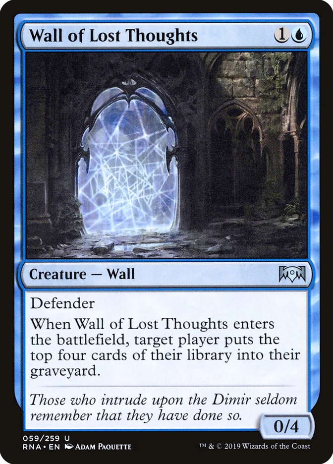 Wall of Lost Thoughts [Ravnica Allegiance]