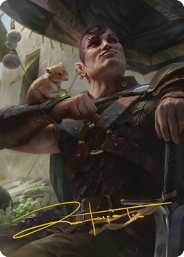 Minsc & Boo, Timeless Heroes Art Card (38) (Gold-Stamped Signature) [Commander Legends: Battle for Baldur's Gate Art Series] 