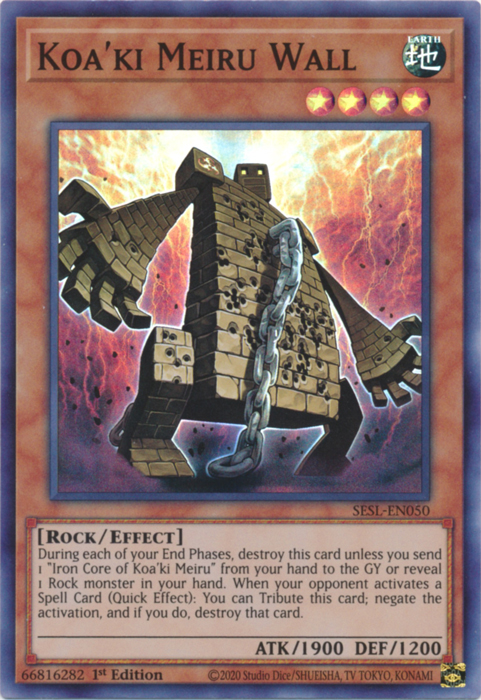 Koa'ki Meiru Wall [SESL-EN050] Super Rare 