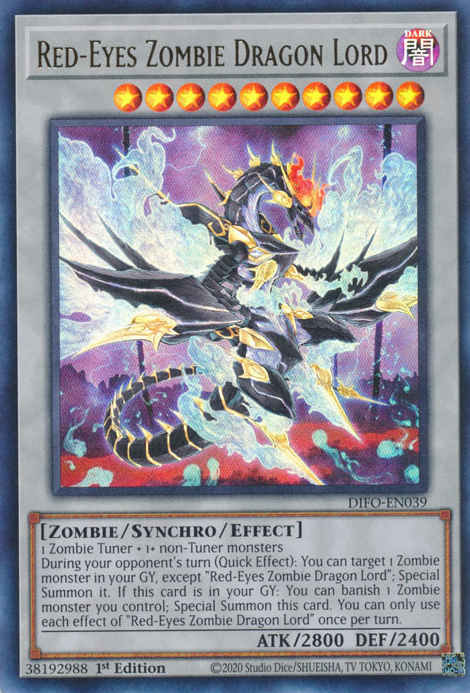 Red-Eyes Zombie Dragon Lord [DIFO-EN039] Ultra Rare 