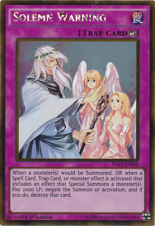 Solemn Warning [PGL2-EN068] Gold Rare 