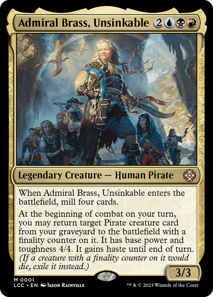 Admiral Brass, Unsinkable (Display Commander) [The Lost Caverns of Ixalan Commander] 