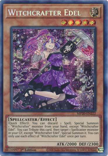 Witchcrafter Edel [MP20-EN222] Prismatic Secret Rare 