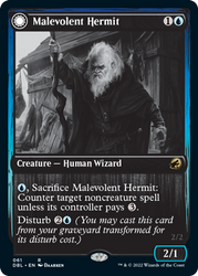 Malevolent Hermit // Benevolent Geist [Innistrad: Double Feature] 