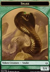 Snake // Zombie Double-Sided Token [Hour of Devastation Tokens] 